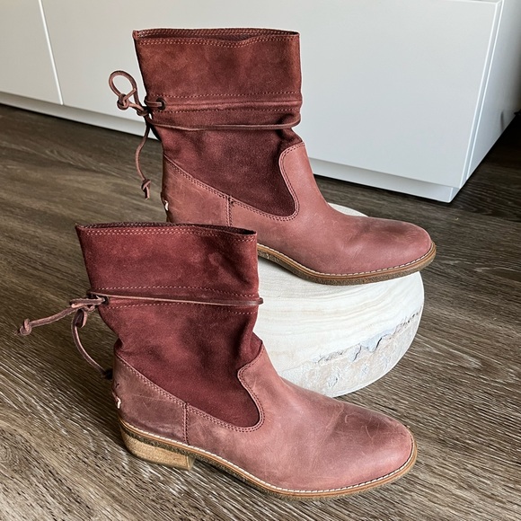 Sperry Maya Ronan Mid Calf Slouchy Leather Boot in Rust 7 - Picture 5 of 15